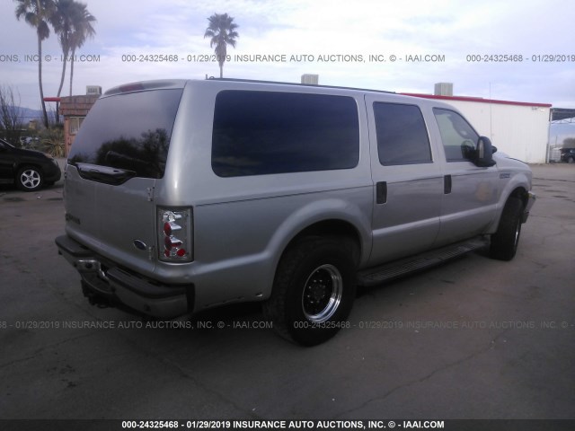 1FMNU40L94EA00286 - 2004 FORD EXCURSION XLT TAN photo 4