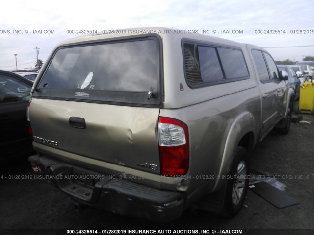 5TBET34176S515691 - 2006 TOYOTA TUNDRA DOUBLE CAB SR5 GOLD photo 4