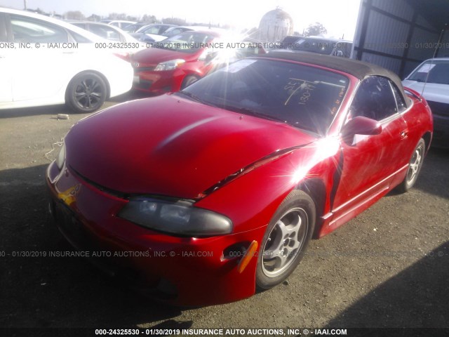 4A3AX35G9XE023360 - 1999 MITSUBISHI ECLIPSE SPYDER GS RED photo 2