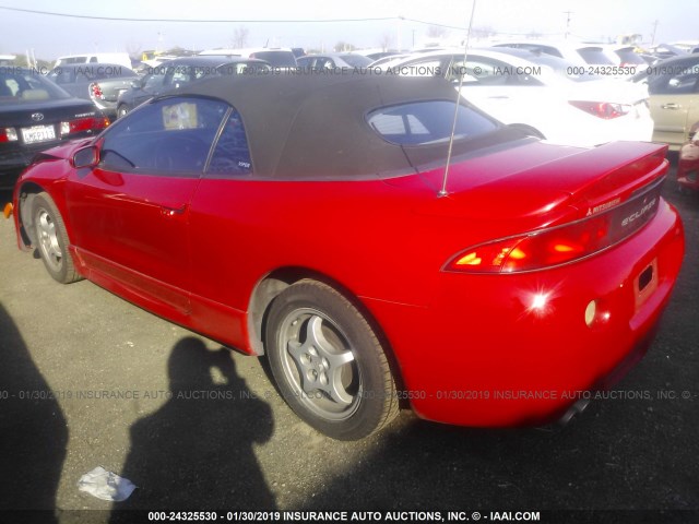 4A3AX35G9XE023360 - 1999 MITSUBISHI ECLIPSE SPYDER GS RED photo 3