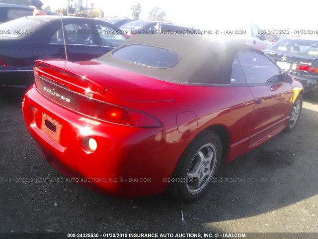 4A3AX35G9XE023360 - 1999 MITSUBISHI ECLIPSE SPYDER GS RED photo 4