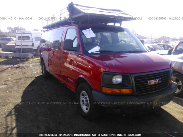 1GJHG39U931195402 - 2003 GMC SAVANA G3500 RED photo 1