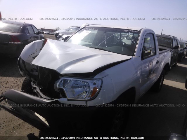 5TFNX4CN4EX035560 - 2014 TOYOTA TACOMA WHITE photo 2