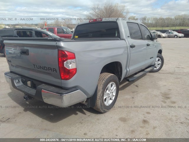 5TFDW5F14JX766335 - 2018 TOYOTA TUNDRA CREWMAX SR5 BLUE photo 4