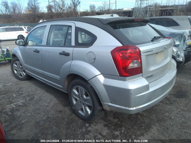 1B3JB48B87D502268 - 2007 DODGE CALIBER SXT SILVER photo 3