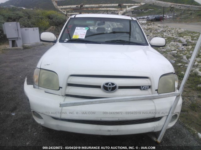 5TBRT38115S465185 - 2005 TOYOTA TUNDRA ACCESS CAB LIMITED WHITE photo 6