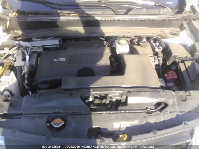 5N1DR2MM3HC676917 - 2017 NISSAN PATHFINDER S/SV/SL/PLATINUM WHITE photo 10