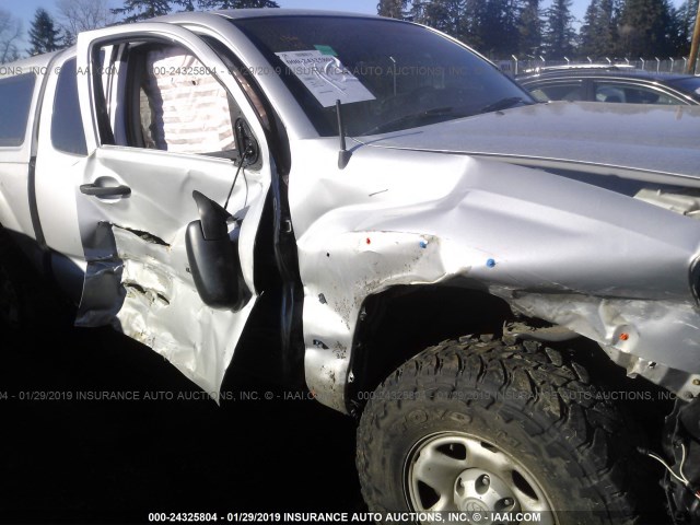 5TEUX4ENXAZ743873 - 2010 TOYOTA TACOMA ACCESS CAB ვერცხლისფერი ფოტო 6