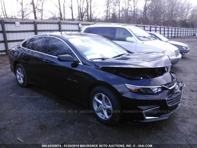 1G1ZB5ST5JF254770 - 2018 CHEVROLET MALIBU LS BLACK photo 1