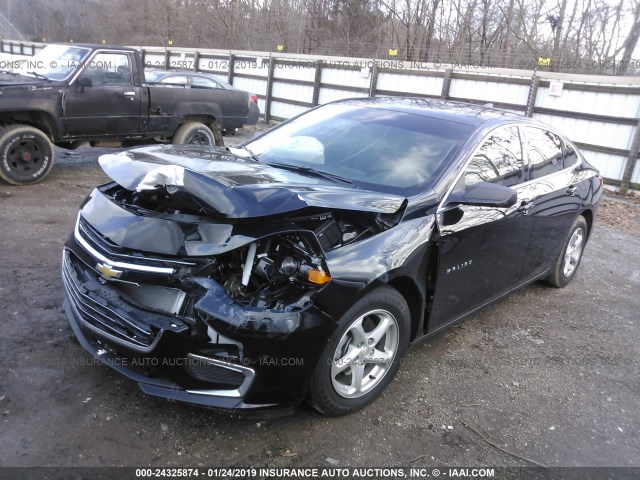 1G1ZB5ST5JF254770 - 2018 CHEVROLET MALIBU LS BLACK photo 2