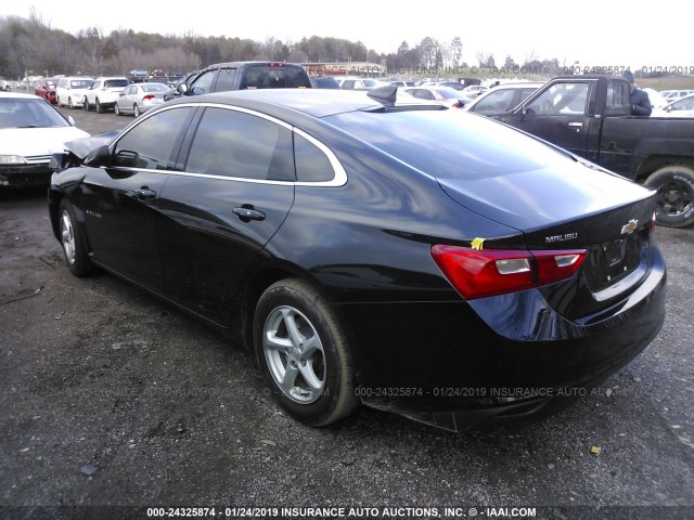 1G1ZB5ST5JF254770 - 2018 CHEVROLET MALIBU LS BLACK photo 3
