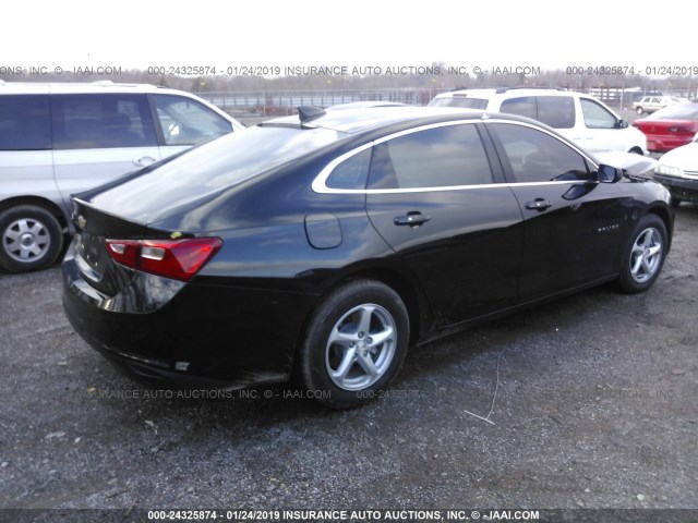 1G1ZB5ST5JF254770 - 2018 CHEVROLET MALIBU LS BLACK photo 4