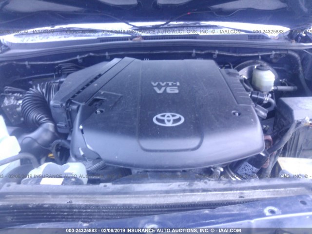 5TEUU42N26Z318183 - 2006 TOYOTA TACOMA ACCESS CAB შავი ფოტო 10