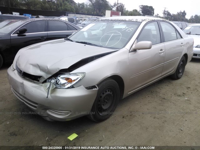 4T1BE32K24U346748 - 2004 TOYOTA CAMRY LE/XLE/SE BEIGE photo 2