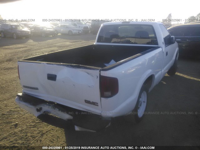 1GTCS14X838158970 - 2003 GMC SONOMA WHITE photo 4