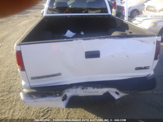 1GTCS14X838158970 - 2003 GMC SONOMA WHITE photo 6