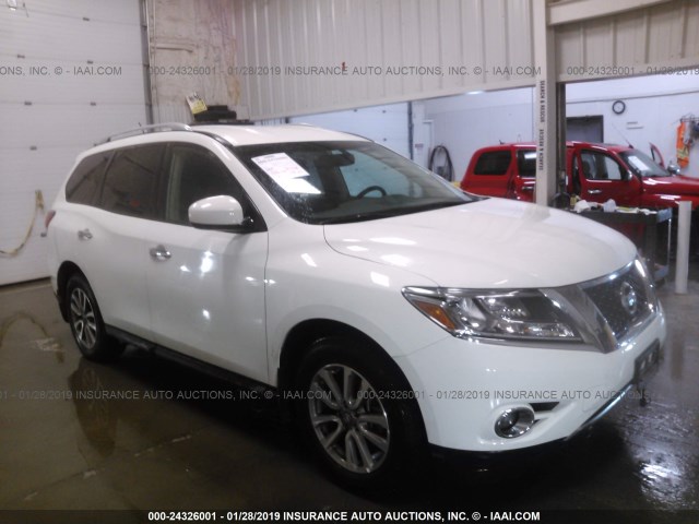 5N1AR2MM4GC657942 - 2016 NISSAN PATHFINDER S/SV/SL/PLATINUM WHITE photo 1