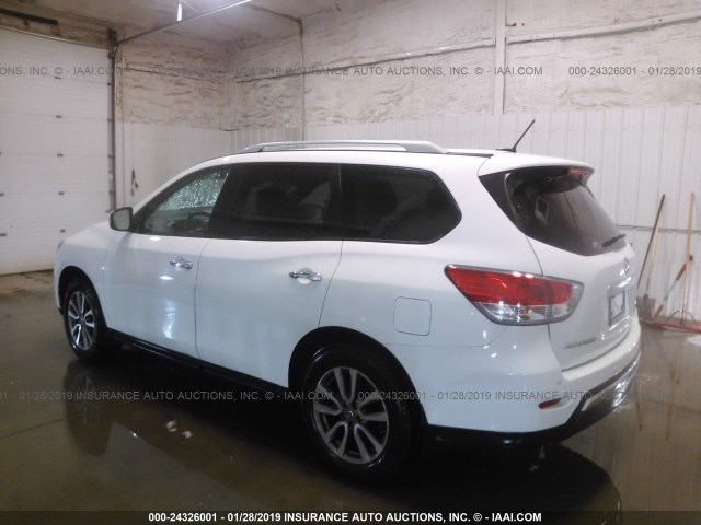 5N1AR2MM4GC657942 - 2016 NISSAN PATHFINDER S/SV/SL/PLATINUM WHITE photo 3