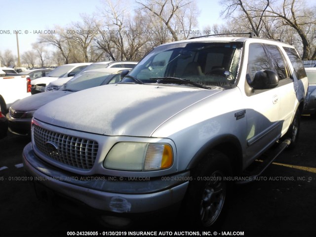 1FMRU15LX1LA41087 - 2001 FORD EXPEDITION XLT SILVER photo 2