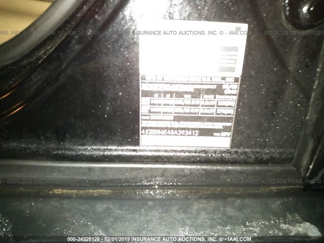 4JGBB86E48A393412 - 2008 MERCEDES-BENZ ML 350 BLACK photo 9