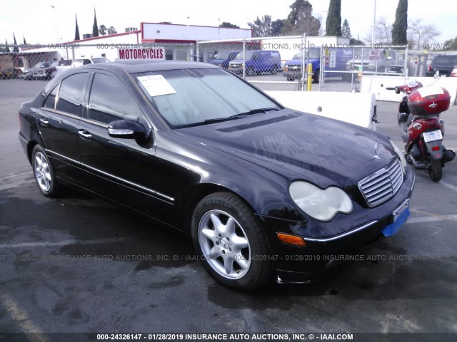 WDBRF61J34A628228 - 2004 MERCEDES-BENZ C 240 BLACK photo 1