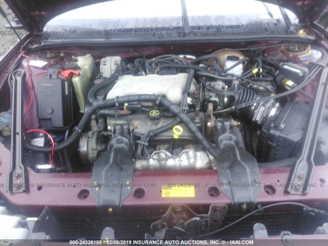 2G4WY55J111248051 - 2001 BUICK CENTURY LIMITED MAROON photo 10