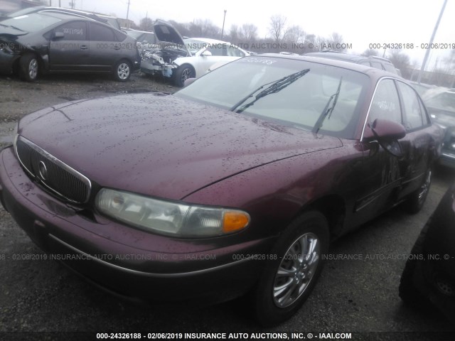 2G4WY55J111248051 - 2001 BUICK CENTURY LIMITED MAROON photo 2