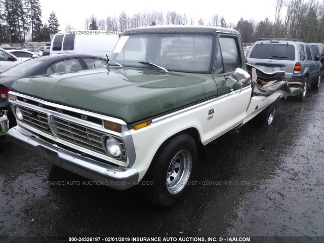 F25HRS29616 - 1973 FORD PICKUP GREEN photo 2