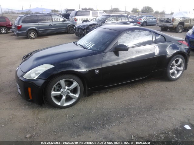 JN1BZ34D88M706881 - 2008 NISSAN 350Z COUPE BLACK photo 2