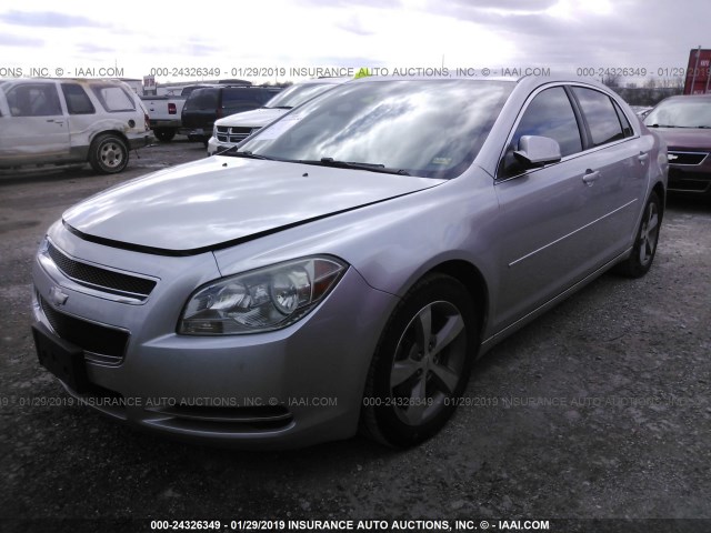 1G1ZC5EU8BF301115 - 2011 CHEVROLET MALIBU 1LT ვერცხლისფერი ფოტო 2