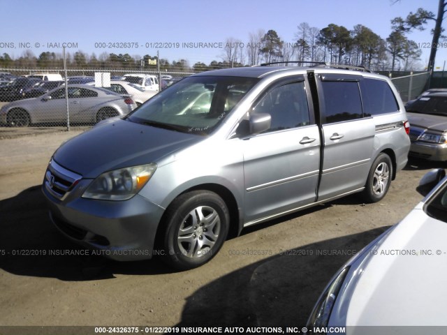 5FNRL38617B020956 - 2007 HONDA ODYSSEY EXL SILVER photo 2