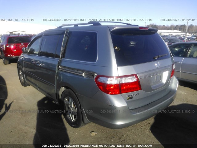 5FNRL38617B020956 - 2007 HONDA ODYSSEY EXL SILVER photo 3