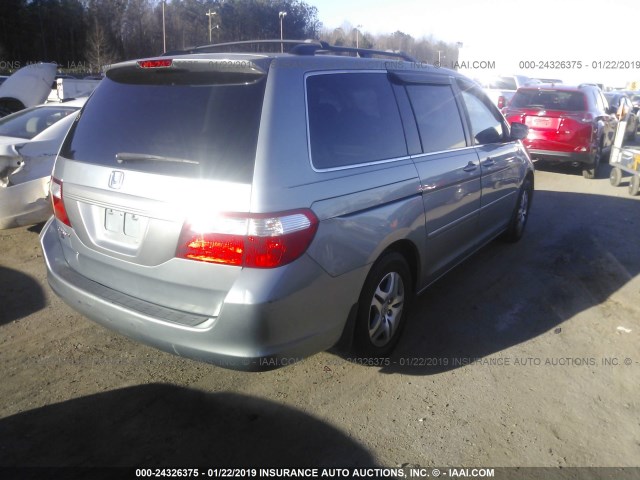 5FNRL38617B020956 - 2007 HONDA ODYSSEY EXL SILVER photo 4