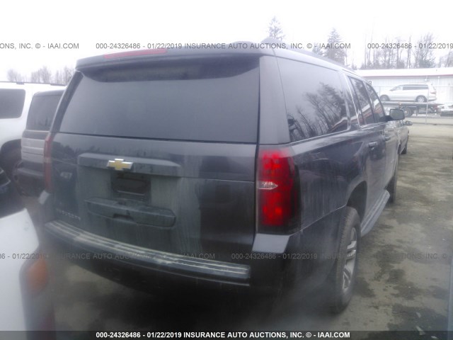 1GNSKHKC7JR365031 - 2018 CHEVROLET SUBURBAN K1500 LT GRAY photo 4