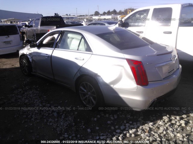 1G6AR5SS1K0100362 - 2019 CADILLAC CTS LUXURY SILVER photo 3