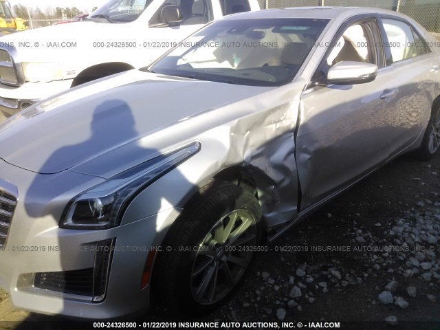 1G6AR5SS1K0100362 - 2019 CADILLAC CTS LUXURY SILVER photo 6