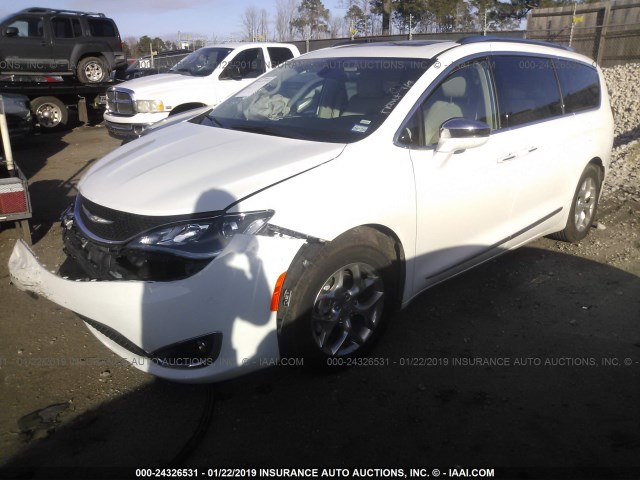 2C4RC1GG8KR552474 - 2019 CHRYSLER PACIFICA LIMITED WHITE photo 2