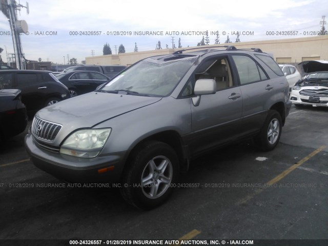 JTJHF10U410169849 - 2001 LEXUS RX 300 GRAY photo 2