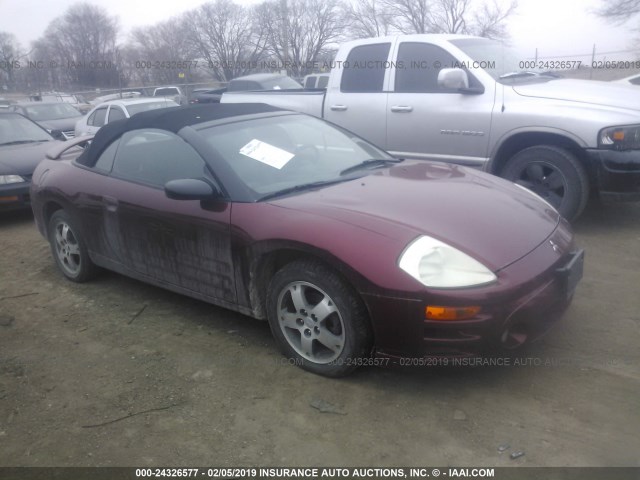 4A3AE45G63E040056 - 2003 MITSUBISHI ECLIPSE SPYDER GS MAROON photo 1