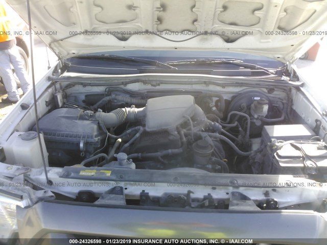 5TFTX4CNXFX061010 - 2015 TOYOTA TACOMA ACCESS CAB თეთრი ფოტო 10