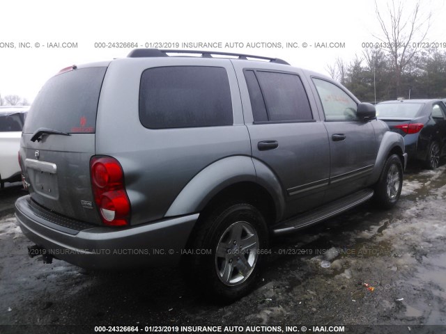 1D4HB58D55F591757 - 2005 DODGE DURANGO LIMITED GRAY photo 4