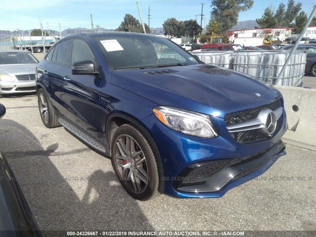 4JGED7FB2HA054610 - 2017 MERCEDES-BENZ GLE COUPE 63 AMG-S BLUE photo 1