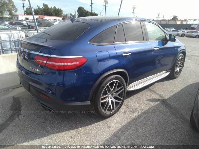 4JGED7FB2HA054610 - 2017 MERCEDES-BENZ GLE COUPE 63 AMG-S BLUE photo 4