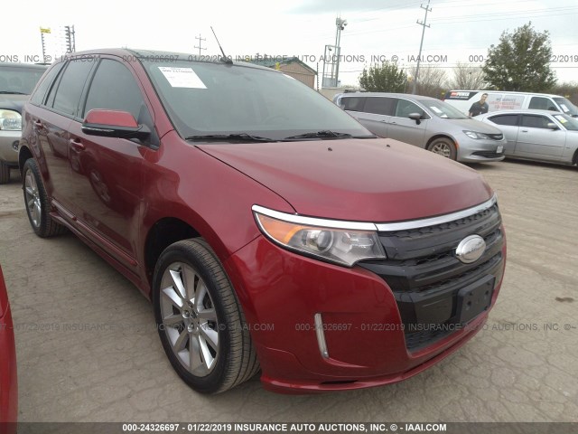 2FMDK3AK7DBE03227 - 2013 FORD EDGE RED photo 1