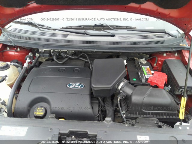 2FMDK3AK7DBE03227 - 2013 FORD EDGE Kırmızı fotoğraf 10