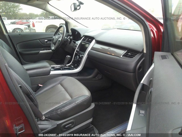 2FMDK3AK7DBE03227 - 2013 FORD EDGE RED photo 5