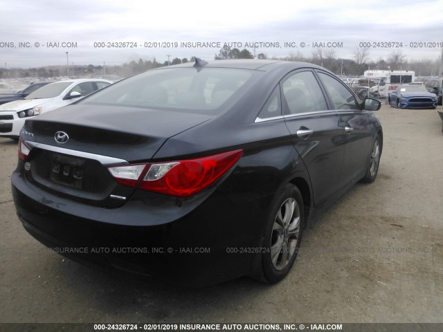 5NPEC4AC4CH495887 - 2012 HYUNDAI SONATA SE/LIMITED BLACK photo 4