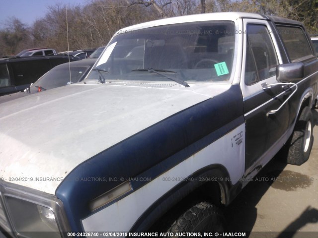 1FMEU15H8FLA20899 - 1985 FORD BRONCO U100 WHITE photo 6