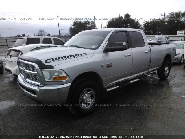 3C6UD5JL7CG223719 - 2012 DODGE RAM 2500 SLT SILVER photo 2