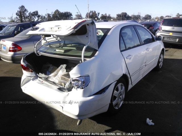 1NXBR32E55Z367304 - 2005 TOYOTA COROLLA CE/LE/S WHITE photo 4